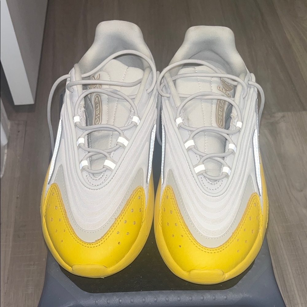 Mens Onelia Cream and Gold Adidas Sneakers